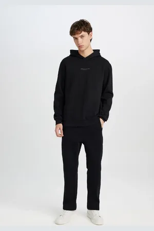 DeFacto Regular Fit Sweatpants Elastic Waist Basic Plain Pocket Straight Leg