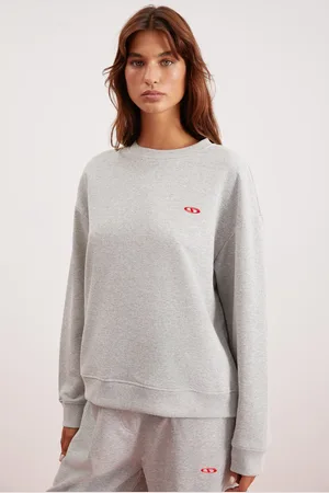 Grimelange LEONA Oversize šedý melírovaný dvoudílný teplákový set