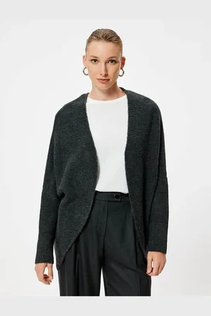 Koton Long Batwing Sleeve Soft Texture Knitwear Cardigan