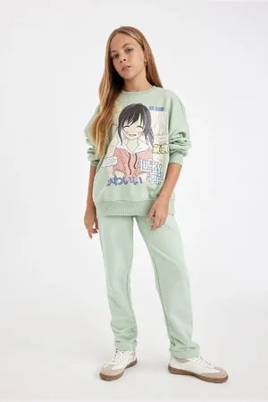 DeFacto Girl Carrot Fit Carrot Cut Elastic Waist Thick Sweatpants D3203A824WN