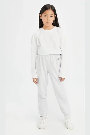 DeFacto Girls Printed Jogger Sweatpants with Elastic Waistband and Legs