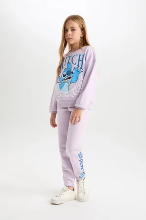 DeFacto Girls Disney Lilo & Stitch Elastic Waist Standard Fit Jogger Sweatpants