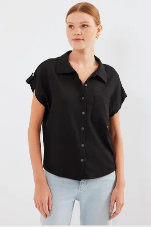 Bigdart 20256 Cuffed Double Short Sleeve Shirt - Black