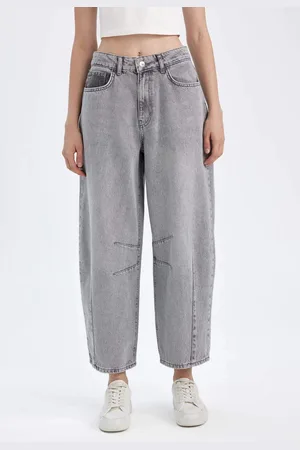 DeFacto High Waist Long Jean Washed Trousers