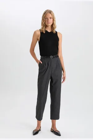 DeFacto Pants Wide Leg High Waist Straight Leg