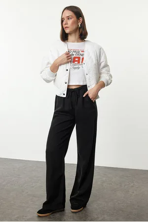 Trendyol Black More Sustainable 100% Tencel™ Elastic Waist High Waist Jeans