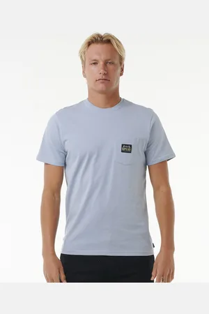 Rip Curl Tričko HORIZON BADGE SS TEE Spray Blue