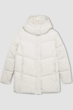 DeFacto Fit Regular Fit Hooded Fleece Lined Puffer Inflatable Waterproof Coat