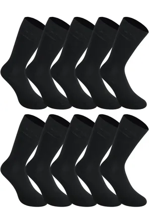 STYX 10PACK ponožky vysoké bambusové černé