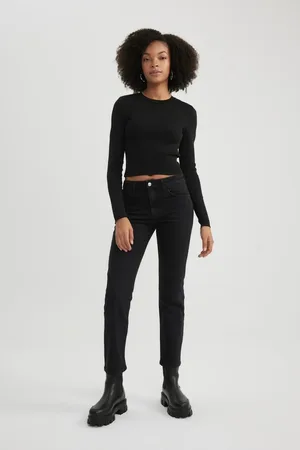 DeFacto Slim Fit Slim Cut High Waist Ankle Length Jeans