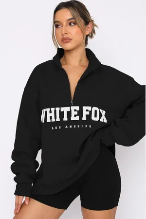MADMEXT Black Zipper Detail Printed Sweatshirt