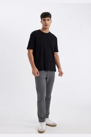DeFacto Pants Tailored Regular Fit Basic Plain Pocket Straight Leg