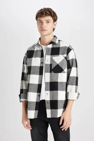 DeFacto Regular Fit Plaid Lumberjack Long Sleeve Shirt
