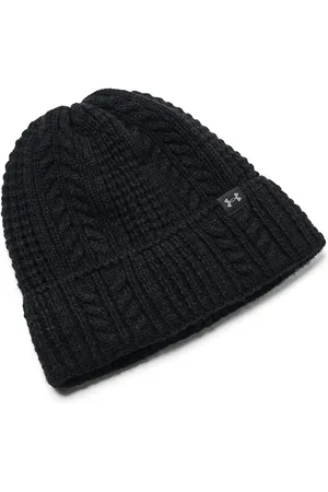 Under Armour W Halftime Cable Knit Beanie-BLK