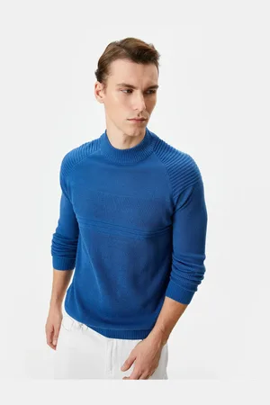 Koton Knitwear Sweater Slim Fit Textured Crew Neck Long Sleeve