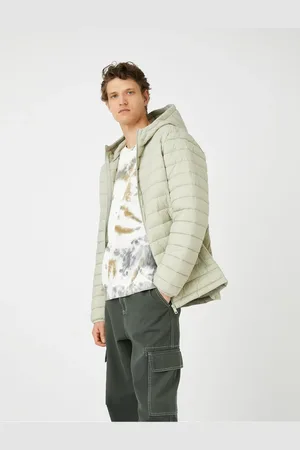 Koton Puffer Coat Sezónní kapuce na zip kapsa s detailem