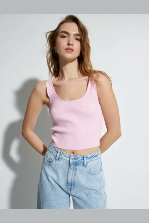 Koton Ribbed Undershirt U-Neck Thick Strap