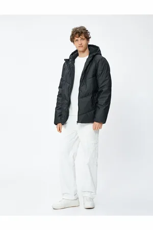 Koton Down Jacket Hooded Zipper Pocket Detailed