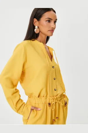Koton Long Sleeve Shirt Buttoned Viscose Blended Bead Tie Detail
