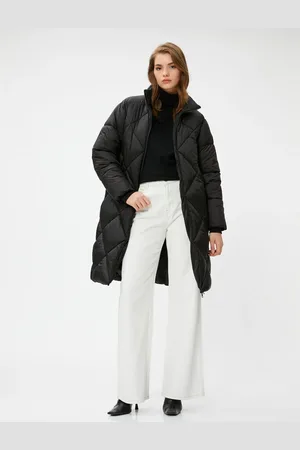 Koton Puffer Coat High Neck Pocket Zipper