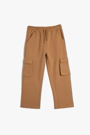 Koton Basic Cargo Sweatpants with Flap Pocket Detail and Tie Waist