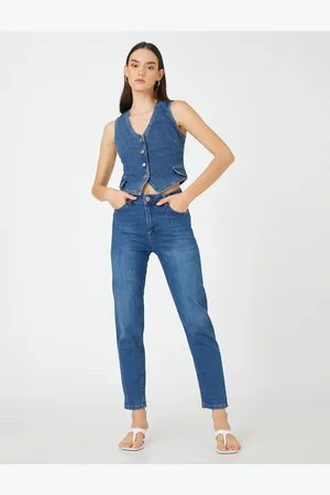 Koton High Waist Jeans Slim Fit - Mom Slim Jean