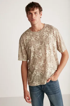 Grimelange Lucas Comfort Khaki / Patterned T-shirt