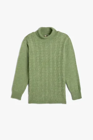 Koton Turtleneck Sweater Hair Knit Detailed Long Sleeve Soft Textured