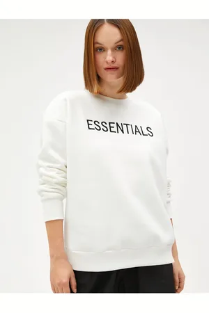 Koton Letter Embroidered Sweatshirt Thick Cotton
