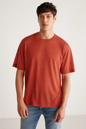 Grimelange Lucas Comfort Burgundy T-shirt