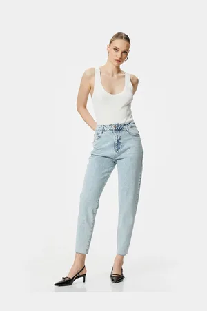 Koton Mom Fit Jeans Standard Waist Pocket Cotton - Mom Jean