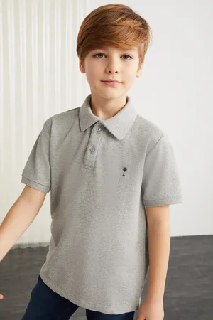 Grimelange Lois-grm24001 100% Cotton Embroidered Short Sleeve Polo Neck Tshirt Polo Neck T-shirt