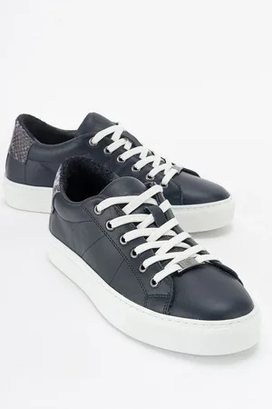 LuviShoes AYVERIE Navy Blue Genuine Leather Women