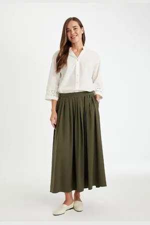 DeFacto A Cut Basic Plain Belmando Maxi Skirt