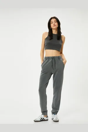 Koton Crop Ribbed Athlete Crew Neck Standard Cut
