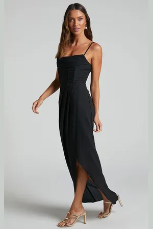MADMEXT Black Collar Strap Dress