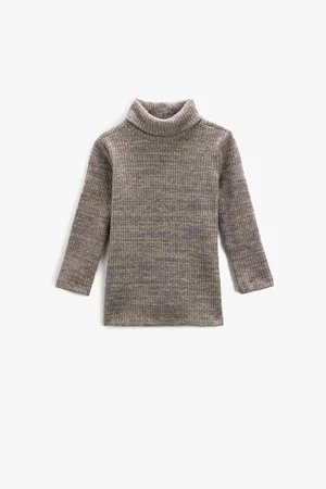 Koton Turtleneck T-Shirt Long Sleeve Soft Textured Loose Fit