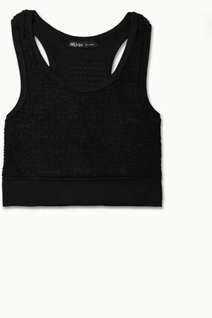 Dilvin 10396 strapped crop black