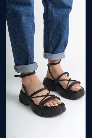 Capone Outfitters Amy Thick-Soled Ankle Strap Comfort Sole Women