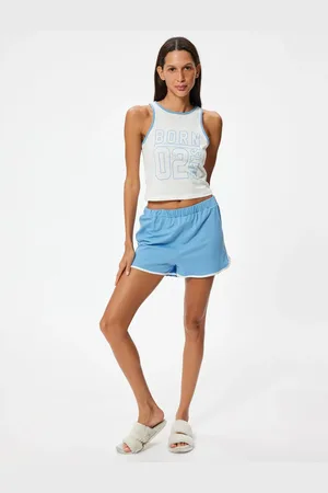 Koton Shorts Pajama Set Sleeveless Printed Cotton
