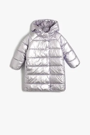 Koton Long Puffer Coat Hooded Padded Zipper With Pocket