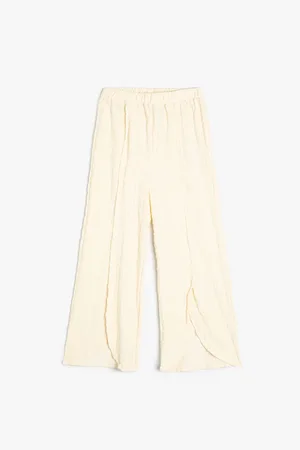 Koton Palazzo Trousers with Slit Detail and Elastic Waist
