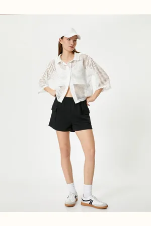 Koton Mesh Shirt Comfortable Fit Short Sleeve