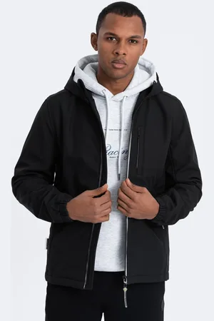Ombre Clothing Pánská SOFTSHELL bunda s fleecovým středem