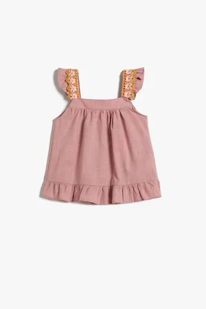 Koton Blouse Sleeveless Ruffle and Crochet Detailed Cotton