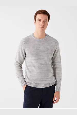 LC Waikiki Classic Beige Crew Neck Long Sleeve Patterned Men