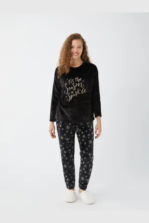 LC Waikiki Crew Neck Embroidered Long Sleeve Plush Women