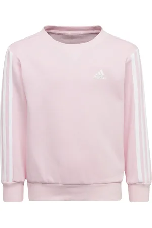 adidas Dětská mikina Essentials 3-Stripes Crew Neck Clear Pink