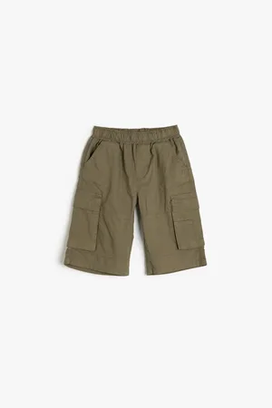 Koton Cargo Shorts with Elastic Waist and Side Pockets Cotton
