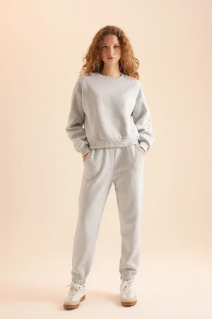 DeFacto Regular Fit Normal Mold Basic Thick Polar Fleece Tracksuit
